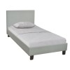 WILTON Κρεβάτι Μονό, για Στρώμα 90x190cm, Ύφασμα Απόχρωση Grey Stone-Ε8060,F1-Ύφασμα-1τμχ- 97x203x89cm
