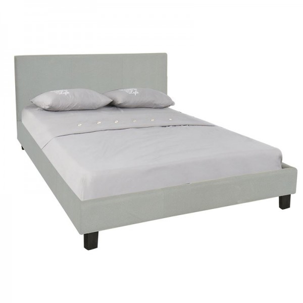 WILTON Κρεβάτι Διπλό για Στρώμα 140x190cm, Ύφασμα Απόχρωση Grey Stone-Ε8031,F1-Ύφασμα-1τμχ- 149x203x89cm