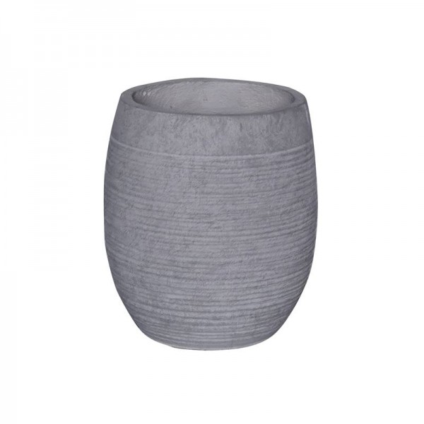 FLOWER POT-8 Απόχρωση Light Grey Wash-Ε6307,Α-Artificial Cement (Recyclable)-1τμχ- Φ25x28cm