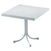 RONY Τραπέζι Κήπου - Βεράντας Άσπρο, Επιφάνεια PP, Βάση Μέταλλο-Ε394,2-Μέταλλο/PP - ABS - Polywood-1τμχ- 80x80x73cm