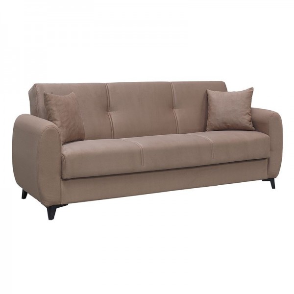 DARIO Καναπές – Κρεβάτι με Αποθηκευτικό Χώρο, 3Θέσιος Ύφασμα Καφέ-Ε9931,3-Ύφασμα-1τμχ- Sofa:210x80x75 Bed:180x100cm