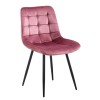 MYRIAM-R Καρέκλα Τραπεζαρίας, Μέταλλο Βαφή Μαύρο, Ύφασμα Velure Απόχρωση Dirty Pink-ΕΜ7913,1R-Μέταλλο/Ύφασμα-6τμχ- 50x58x83cm