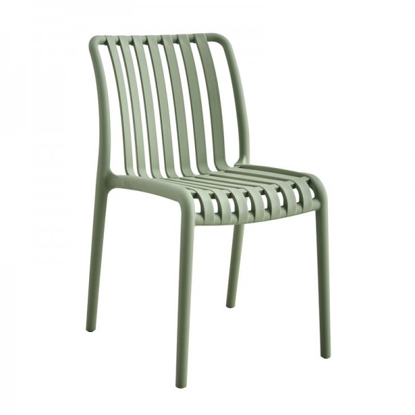 MODA Καρέκλα Στοιβαζόμενη PP - UV Protection, Απόχρωση Πράσινο-Ε3801,40-PP - PC - ABS-1τμχ- 47x60x80cm