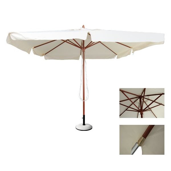 SOLEIL ομπρέλα Ξύλο Kempass-Ε912-Ξύλο/Ύφασμα-1τμχ- 300x300cm