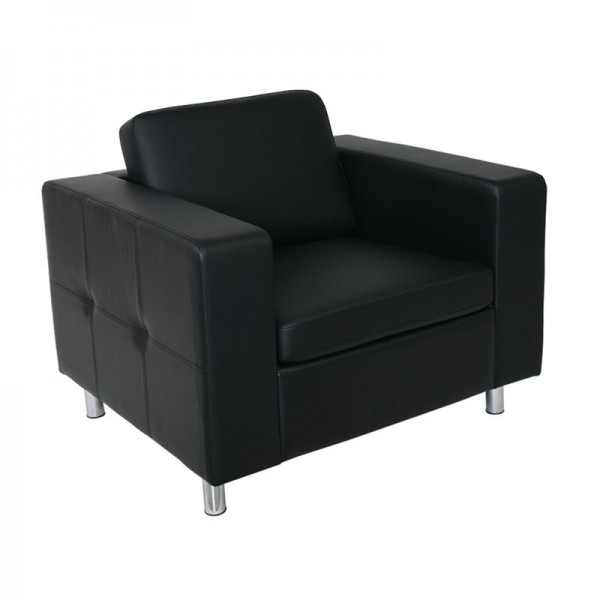 ALAMO Πολυθρόνα Σαλονιού Καθιστικού - PU Μαύρο-Ε990,1-PU - PVC - Bonded Leather-1τμχ- 97x85x82cm