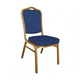 HILTON Καρέκλα Μέταλλο Gold Ύφασμα, Ύφασμα Μπλε-ΕΜ513,2-Μέταλλο/Ύφασμα-1τμχ- 44x55x93cm
