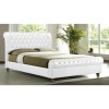 HARMONY Κρεβάτι Διπλό για Στρώμα 160x200cm, PU Άσπρο-Ε8052,1-PU - PVC - Bonded Leather-1τμχ- 169x240x104cm