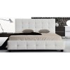 FIDEL Κρεβάτι Διπλό για Στρώμα 160x200cm, PU Άσπρο-Ε8053,1-PU - PVC - Bonded Leather-1τμχ- 168x215x107cm
