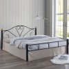 LAZAR Κρεβάτι Διπλό, για Στρώμα 150x200cm, Μέταλλο Βαφή Μαύρο-Ε8066-Μέταλλο-1τμχ- 158x210x95cm