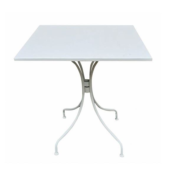 PARK Τραπέζι Μέταλλο Βαφή Άσπρο-Ε5171,1-Μέταλλο-1τμχ- 70x70x71cm