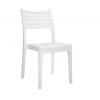 OLIMPIA Καρέκλα Τραπεζαρίας Κήπου Στοιβαζόμενη, PP - UV Protection, Απόχρωση Άσπρο-Ε345,1-PP - PC - ABS-1τμχ- 46x52x86cm