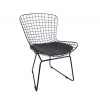 SAXON Καρέκλα Μέταλλο Βαφή Μαύρο, Μαξιλάρι Μαύρο-Ε5142-Μέταλλο/PVC - PU-1τμχ- 54x62x78cm