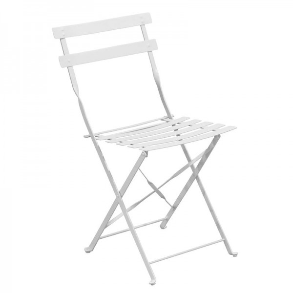 ΖΑΠΠΕΙΟΥ Pantone Καρέκλα Κήπου-Βεράντας, Πτυσσόμενη, Μέταλλο Βαφή Άσπρο-Ε5174,6-Μέταλλο-2τμχ- 40x51x77cm