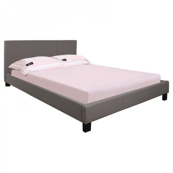 WILTON Κρεβάτι Διπλό για στρώμα 160x200cm, PU Απόχρωση Cappuccino-Ε8054,3-PU - PVC - Bonded Leather-1τμχ- 169x213x89cm