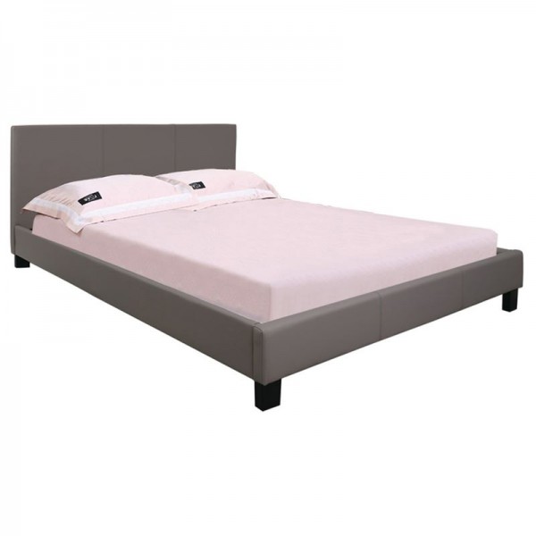 WILTON Κρεβάτι Διπλό, για Στρώμα 150x200cm, PU Απόχρωση Cappuccino-Ε8055,3-PU - PVC - Bonded Leather-1τμχ- 159x213x89cm