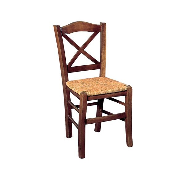 METRO Καρέκλα Οξιά Βαφή Εμποτισμού Καρυδί, Κάθισμα Ψάθα-Ρ967,Ε2-Ξύλο/Ψάθα-1τμχ- 43x47x88cm