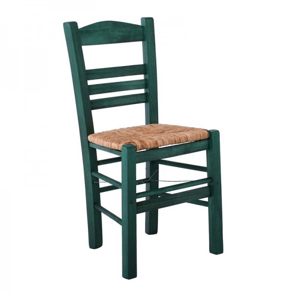 ΣΙΦΝΟΣ Καρέκλα Οξιά Βαφή Εμποτισμού Ανιλίνη Πράσινο, Κάθισμα Ψάθα-Ρ969,Ε6-Ξύλο/Ψάθα-1τμχ- 41x45x88cm