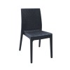 DAFNE Καρέκλα Τραπεζαρίας Κήπου Στοιβαζόμενη, PP Rattan Look UV Protection, Ανθρακί-Ε328,2-PP - PC - ABS-1τμχ- 46x55x85cm