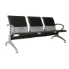 Κάθισμα Αναμονής - Υποδοχής 3 Θέσεων, Μέταλλο Χρώμιο PVC Μαύρο-Ε503,02-PU - PVC - Bonded Leather-1τμχ- 181x58x77cm
