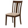 MOLTEN Καρέκλα Καρυδί, Ύφασμα Μπεζ-Ε7093,1-Ξύλο/Ύφασμα-2τμχ- 48x55x100cm