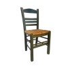 ΣΙΦΝΟΣ Καρέκλα Οξιά Βαφή Εμποτισμού Ανιλίνη Πράσινο, Κάθισμα Ψάθα-Ρ969,Ε6-Ξύλο/Ψάθα-1τμχ- 41x45x88cm