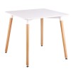 ART Τραπέζι Άσπρο MDF-Ε7087,1-Ξύλο-1τμχ- 80x80 H.73cm