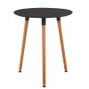 ART Τραπέζι Οξιά Φυσικό, MDF  Μαύρο-Ε7089,2-Ξύλο-1τμχ- Φ60 H.70cm