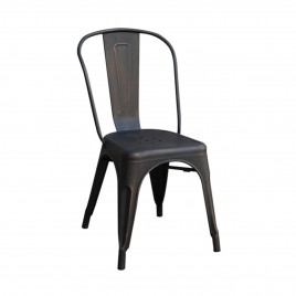 RELIX Καρέκλα-Pro, Μέταλλο Βαφή Antique Black-Ε5191,10-Μέταλλο-1τμχ- 45x51x85cm