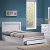 LIFE Κρεβάτι Ημίδιπλο με Συρτάρι, για Στρώμα 110x200cm, Απόχρωση Άσπρο-ΕΜ3632,1-Paper-1τμχ- 118x207x93cm