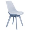 MARTIN-II Καρέκλα PP Γκρι, Μονταρισμένη Ταπετσαρία-ΕΜ137,4-PP - PC - ABS-4τμχ- 49x56x83cm