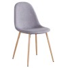 CELINA Καρέκλα Μέταλλο Βαφή Φυσικό, Ύφασμα Γκρι-ΕΜ907,1-Μέταλλο/Ύφασμα-4τμχ- 45x54x85cm