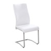 BENSON Καρέκλα Μέταλλο Χρώμιο, PVC Cream-ΕΜ931,1-Μέταλλο/PVC - PU-4τμχ- 46x52x97cm