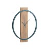 CLOCK-1 Ρολόι Τοίχου Μέταλλο Βαφή Μαύρο, Ξύλο Ακακία Φυσικό-ΕΑ7021-Μέταλλο/Ξύλο-1τμχ- Φ45 x 4cm