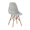 ART Wood Καρέκλα Τραπεζαρίας - Κουζίνας, Πόδια Οξιά, Κάθισμα PP Γκρι - 1 Step K/D-ΕΜ123,01W-Ξύλο/PP - PC - ABS-4τμχ- 46x52x82cm