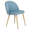 BELLA Καρέκλα Tραπεζαρίας, Μέταλλο Βαφή Φυσικό, Ύφασμα Απόχρωση Light Blue-ΕΜ762,3-Μέταλλο/Ύφασμα-4τμχ- 50x56x80cm
