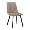 BETTY Καρέκλα Μέταλλο Βαφή Μαύρο, Ύφασμα Suede Μπεζ-ΕΜ791,3-Μέταλλο/Ύφασμα-4τμχ- 45x60x87cm