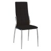 PRIMA Καρέκλα K/D Τραπεζαρίας Κουζίνας, Μέταλλο Χρώμιο, Pu Μαύρο-ΕΜ900,1-Μέταλλο/PVC - PU-4τμχ- 45x52x100cm