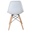 ART Wood Καρέκλα Τραπεζαρίας - Κουζίνας, Πόδια Οξιά, Κάθισμα PP Άσπρο - 1 Step K/D - Pro-ΕΜ123,1P-Ξύλο/PP - PC - ABS-4τμχ- 46x53x81cm