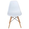 ART Wood Καρέκλα Τραπεζαρίας - Κουζίνας, Πόδια Οξιά, Κάθισμα PP Άσπρο - 1 Step K/D - Pro-ΕΜ123,1P-Ξύλο/PP - PC - ABS-4τμχ- 46x53x81cm