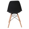 ART Wood Kαρέκλα Τραπεζαρίας - Κουζίνας, Πόδια Οξιά, Κάθισμα PP Μαύρο - 1 Step K/D - Pro-ΕΜ123,2P-Ξύλο/PP - PC - ABS-4τμχ- 46x53x81cm