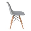 ART Wood Καρέκλα Τραπεζαρίας - Κουζίνας, Πόδια Οξιά, Κάθισμα PP Γκρι - 1 Step K/D - Pro-ΕΜ123,01P-Ξύλο/PP - PC - ABS-4τμχ- 46x53x81cm