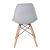 ART Wood Καρέκλα Τραπεζαρίας Κουζίνας Ξύλο - PP Γκρι-ΕΜ123,01P-Ξύλο/PP - PC - ABS-4τμχ- 46x53x81cm