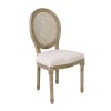 JAMESON Καρέκλα K/D με Ψάθα Τραπεζαρίας - Σαλονιού, Decape Ύφασμα Εκρού-Ε754,1-Ξύλο/Ύφασμα-2τμχ- 49x45x97cm