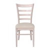 NATURALE Καρέκλα White Wash, Pu Εκρού-Ε7052,5-Ξύλο/PVC - PU-2τμχ- 42x50x91cm