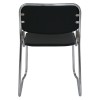CAMPUS Καρέκλα Επισκέπτη Γραφείου, Στοιβαζόμενη Χρώμιο Μέταλλο, Hard PVC Μαύρο-Ε553,1-PU - PVC - Bonded Leather-1τμχ- 51x52x78cm