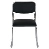CAMPUS Καρέκλα Επισκέπτη Γραφείου, Στοιβαζόμενη Χρώμιο Μέταλλο, Soft Pu Μαύρο-Ε553,1W-PU - PVC - Bonded Leather-1τμχ- 51x49x78cm