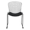 SAXON Καρέκλα Στοιβαζόμενη Μέταλλο Βαφή Μαύρο, Μαξιλάρι Μαύρο-Ε5142,S-Μέταλλο/PVC - PU-1τμχ- 60x61x83cm