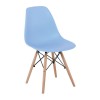 ART Wood Kαρέκλα Τραπεζαρίας Κουζίνας Ξύλο - PP Σιέλ-ΕΜ123,5W-Ξύλο/PP - PC - ABS-4τμχ- 46x52x82cm