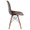 ART Wood Καρέκλα Ξύλο - PP Ύφασμα Patchwork Καφέ-ΕΜ123,82-Ξύλο/Ύφασμα-4τμχ- 47x52x84cm