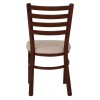 NATURALE STEEL Καρέκλα Τραπεζαρίας, Μέταλλο Βαφή Καρυδί, PU Μπεζ-Ε5163,1-Μέταλλο/PVC - PU-4τμχ- 43x46x85cm